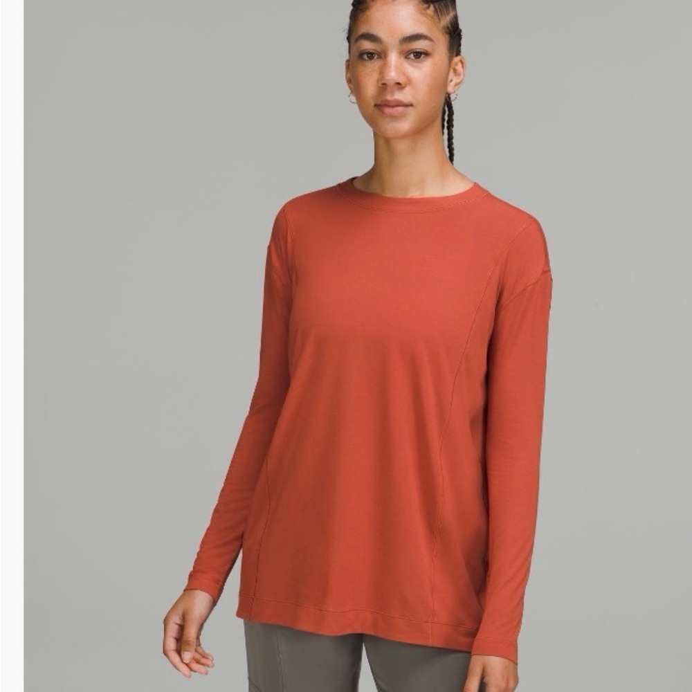 NWT Modal Pleated Back Long Sleeve